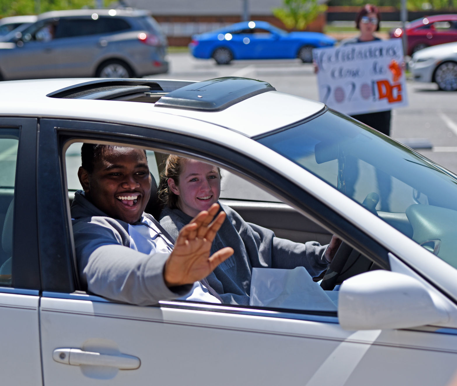 Davie County cap and gown pickup